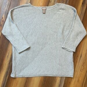 Chicos Light Gray Textured Sweater 2